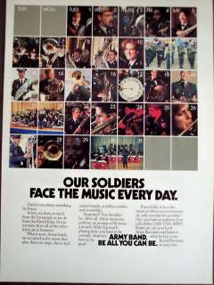 1987 Army Bands music military vintage recruitment ad  