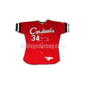   34 Game Used Ball State McAuliffe Baseball Jersey