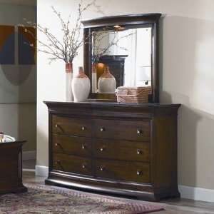  Bennington Dresser and Mirror Set in Distressed Fruit Wood 