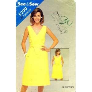  See & Sew 5299 Sewing Pattern Misses Front or Back Wrap Dress 