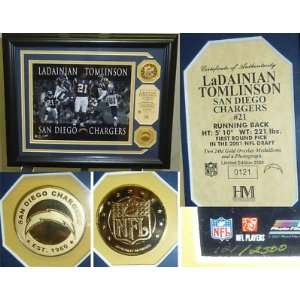   Tomlinson Framed Coin Highland Mint Display   NFL Photomints and Coins