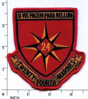 USMC 24th Marine Regiment LARGER patch  24th Marines Regt OIF  IRAQ 