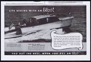 1948 Elco 40 Express Cruiser Boat Yacht Print Ad  