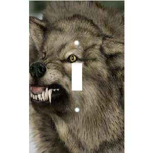  Growling Wolf Decorative Switchplate Cover