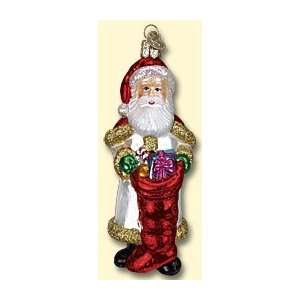  Old World Christmas Bountiful Santa Glass Ornament 