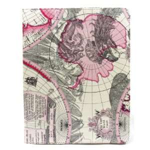  Map of the World Pink with Kickstand Function Leather Case 