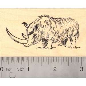  Woolly Rhinoceros Rubber Stamp (Extinct Megafauna) Arts 