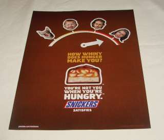 2011 Snickers ad page ~ RICHARD LEWIS, ROSEANNE BARR  
