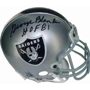 George Blanda Autographed Mini Helmet   Oakland  Sports 