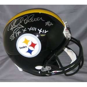  Rocky Bleier Autographed Steelers Full Size Helmet 
