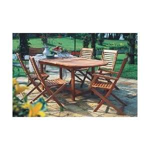    Milano Extendable Table & Folding Chair Set 