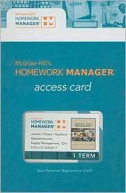 Homework Manager Access Code Card to accompany Operations and Supply 