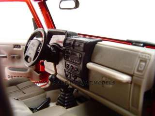 JEEP WRANGLER SAHARA RED 118 DIECAST MODEL CAR  