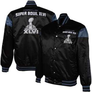 Super Bowl XLVI (46) Trophy Satin Jacket Made by GIII  