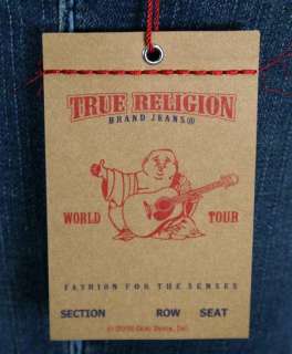 True Religion Jeans womens Joey Super T Storm rider *RARE* Blue Stitch 