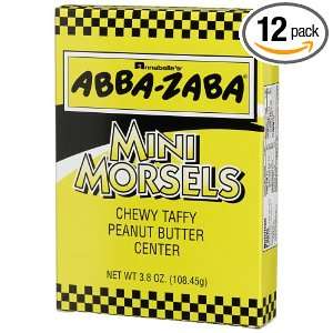 Annabelles Abba Zaba Mini Morsels, Chewy Taffy Filled Peanut Butter 