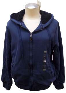 Womens Fleece Lined Hoodie  French Blue  XLarge  