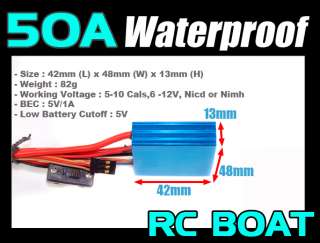 Marine 50A Speed Controller ESC for RC Racing Boat  
