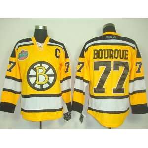  Bourque #77 NHL Boston Bruins Yellow Hockey Jersey Sz56 