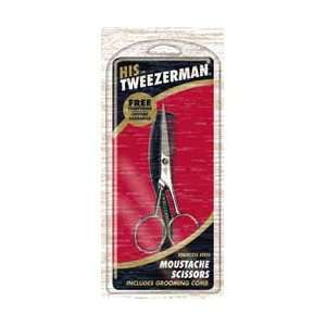  Tweezerman Moustache Scissors with Comb Stainless Steel 