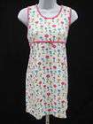 LILLY WICKEY EMBROIDERED WHITE COTTON NIGHT GOWN L NWT  