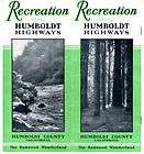 1930s Brochure Humboldt County Highways & Map