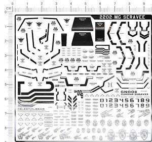 chrome(metal) decals for MG Seravee Gundam (2202)  