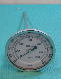 Thermometer, Dial Size 5 In, 50 to 550 F  