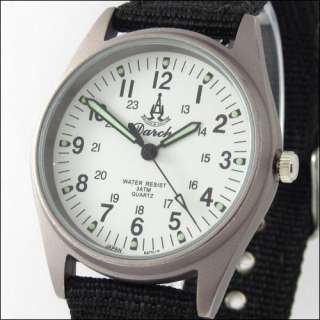 White Mens Lady Military 24Hour Night Vision Watch New  