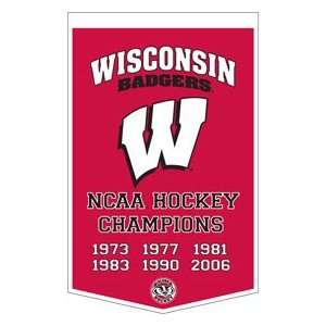 Wisconsin Badgers 24x36 Wool Hockey Dynasty Banner