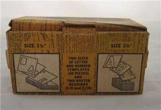 Craftsman Model #2573 Router Lettering Kit  