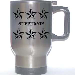   Name Gift   STEPHANIE Stainless Steel Mug (black design) Everything