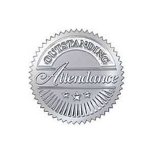  Outstanding Attendance (Silver) Award Seals Stickers Toys 