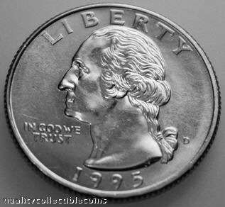 Washington Quarter 1995 D Uncirculated BU US Coins  