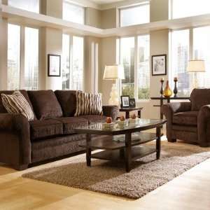 Broyhill 7902 3Q Zachary Sofa and Chair Set in Velvet 