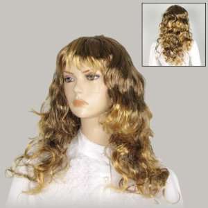  Cosplay Yellow Curly Hair Wig Hairpiece W Bangs Beauty