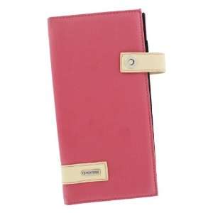 com Rolodex Snap Buckle Pink & Tan 96 Count Business Card Holder Book 