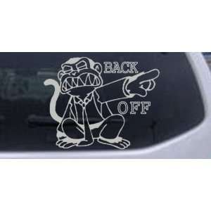  Evil Monkey Back Off Cartoons Car Window Wall Laptop Decal 