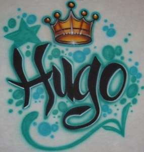   Crown With Personalized Graffiti Style Print Name T shirt  