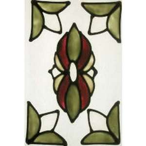  Window applique stained glass art pointed set sage berry 