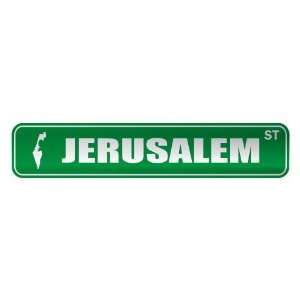  JERUSALEM ST  STREET SIGN CITY ISRAEL