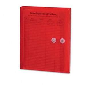   Booklet Envelope, 9 3/4 x 11 5/8 x 1 1/4, Red, 5/Pack 
