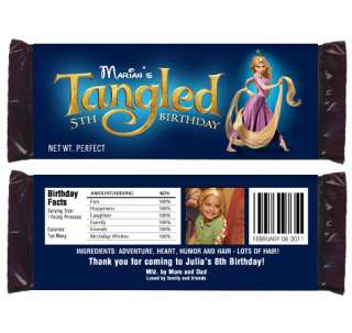 Rapunzel TANGLED Movie Birthday Party CANDY WRAPPERS  