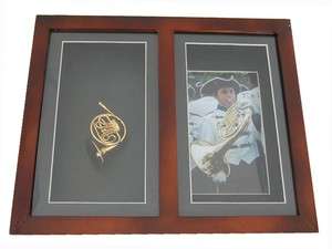 Brass French Horn Musical Wood Photo Picture Frame 5x7  