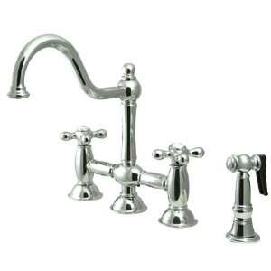 Princeton Brass PKS3791AXBS 8 inch center spread bridge kitchen faucet 
