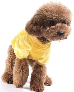 Dog YELLOW Hoodie Velour Jacket Coat Clothes Any Size  