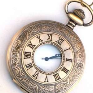  Steampunk   Roman Numerals Pocket Watch   Large   Necklace 
