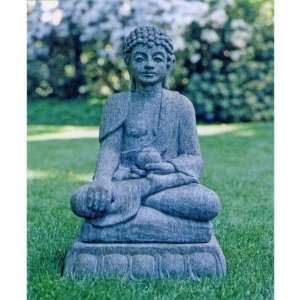  Campania Young Seated Buddha Garden Statue, Greystone 