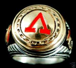 300 Spartan Mens Signet Shield ring Sterling Silver  