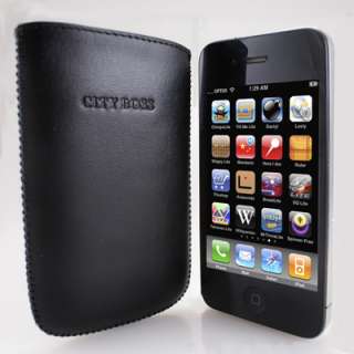 New Genuine Leather Sleeve Cover Case Protector for Iphone 4 3GS 3G 